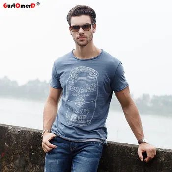 GustOmerD Brand de Moda T-shirt Nou din Bumbac tricou Om e O-gat Maneci Scurte T shirt pentru Bărbați Tendință Topuri Casual tricou S-XXL