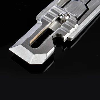 H1021 în aer liber multifunctional portabil titularul cheie de cuțit monedă de cuțit de auto - apărare din oțel inoxidabil mini cuțit EDC
