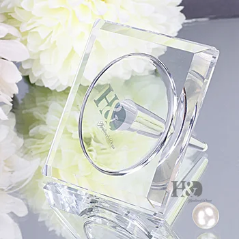 H&D de Moda pentru Femei Piața de Cristal Inel Suport pentru Bijuterii Colecta Bijuterii de Stocare de Caz Sticlă Organizator Caz de Cadouri de Nunta