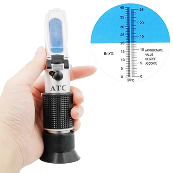 Handheld alcool refractometru zahăr Brix 0-40% alcool 0-25% alcoholometer zahăr metru refratometro 40%OFF