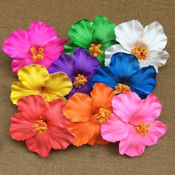 HappyKiss flori 36pcsFoam Hawaiian, flori de Hibiscus, Floare par mireasa clip 9cm pin alege bijuterii floare de frangipani 9 culori se amestecă