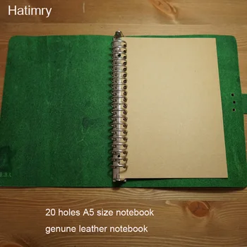 Hatimry noul A5 notebook din piele spirală 20 de găuri handmade vintage notebook turiști jorunal sketh cărți, rechizite școlare