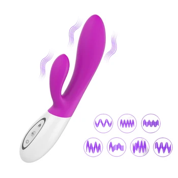 Hieha Adult Erotic Jucarii Sexuale pentru Femei Dual G-spot Încălzire Rabbit Vibrator Vibe Feminin Clitoris Vibratoare Masaj Stimulator