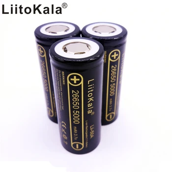 HK LiitoKala lii-50A 26650 5000mah baterie cu litiu 3.7 V 5000mAh 26650 acumulator potrivit pentru flashligh NOI