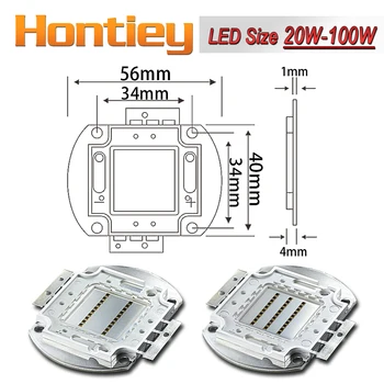 Hontiey Mare Putere cu chip de LED-uri IR integrat COB 730Nm 850Nm 940Nm 3W 5W 10W 20W 30W 50W 100W Emițător de Lumină Lampă Diode Componente