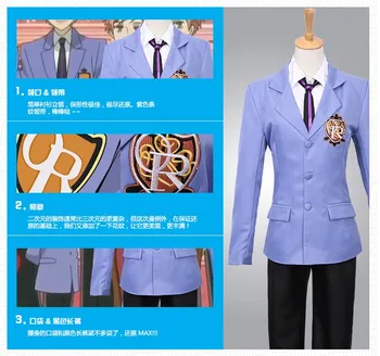 Hot Anime Ouran High School Host Club Haruhi Fujioka La Parure Sacou Haina De Uniformă Școlară Costum Costume Cosplay