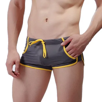 HOT Brand Bărbați Trunchiuri Sexy, pantaloni Scurți de Plajă Bermuda Om pantaloni Scurți de Bord Gay pantaloni Scurți Sungas WJ