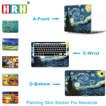 HRH 3 in 1 Paiting Pentru Autocolant Macbook Air 11 12 13 13 Pro 15 Retina Decal Laptop Perete Mașină de Vinil Logo Piele Mata Boay Palma de Paza