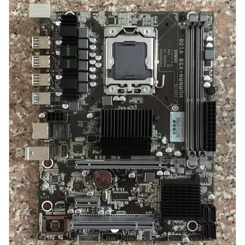 HUANAN X58 placa de baza CPU RAM, combo-uri cu cooler USB3.0 M-ATX LGA1366 X58 placa de baza CPU Xeon X5570 RAM 8G(2*4G) DDR3 ECC REG
