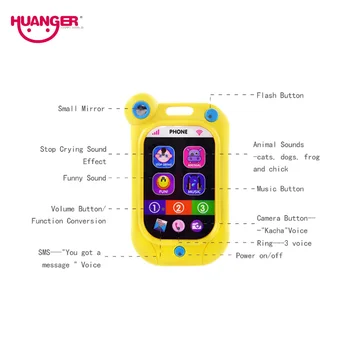 Huanger Telefon Mobil pentru Copii Minunate Jucării Zornăitoare pentru Copii Shake de Mână Inel de Clopot 0-12 luni Nou-născut Unisex Copii Devreme Jucărie de Învățământ