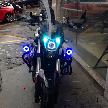 Huiermeimi 1Pair 125W Motocicleta LED-uri Faruri Far Moto 12V 24V U7 LED-uri de Conducere Ceață Capul Locului Lumina Motocicleta Auxiliare Lampa
