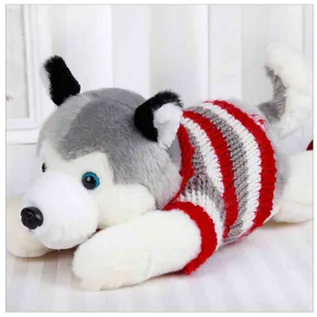 Husky Siberian Jucărie de Pluș Umplute de Animale Papusa Perna Figura Drăguț Cadou 50cm