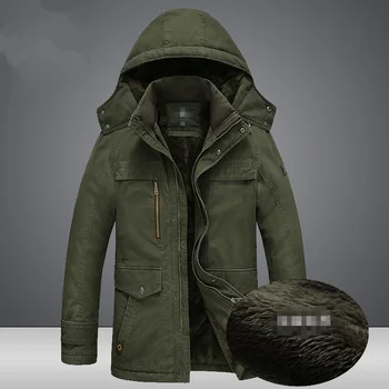 Iarna căptușit bumbac catifea îngroșarea de culoare solidă pentru bărbați cald sacou din bumbac haină lungă de sex masculin sacou casual îmbrăcăminte MZ1207