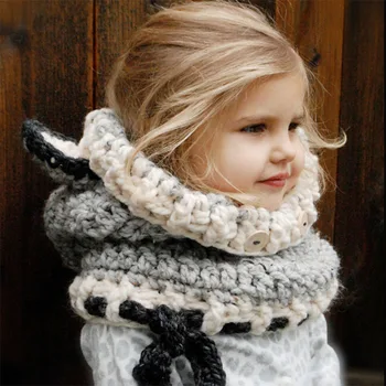 Iarna în aer liber de Tricotat Pălărie de Top Pisica Vulpe Moale Cald Pălării pentru Copii Fete Băieți Șal cu Glugă Glugă Beanie Capace pentru Copii Copiii Os