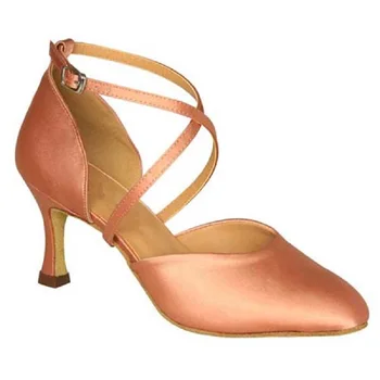 Inaltime toc 7cm Zapatos De Baile de Salsa din Satin Maro-Kaki Negru Bronz Dimensiune NE 4-12 Confort dansurile de Bal Pantofi Pentru Femei NB020
