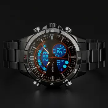 INFANTERIE Mens Ceas de mână de Brand de Top de Lux Ceasuri Cuarț Ceas din Oțel Complet Digital LCD Sport Ceas Militar Relogio Masculino