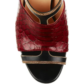 Intenția inițială Femei Elegante Pompe de Pantofi Peep Toe Tocuri Subtiri Pompe de Șarpe Pantofi de Înaltă calitate Femei Plus Dimensiune 4-15