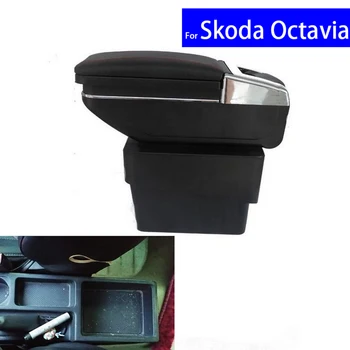 Interior de Mașină din piele Părți Consola centrala Cotiera Cutie pentru Skoda Octavia 2016 2017 Cotiere Auto cu USB Suport pentru pahare