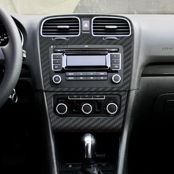 Interior Panou de Control Central Fibra de Carbon de Protecție Autocolante, Decalcomanii de styling Auto Pentru VW Volkswagen Golf 6 MK6 GTI Accesorii