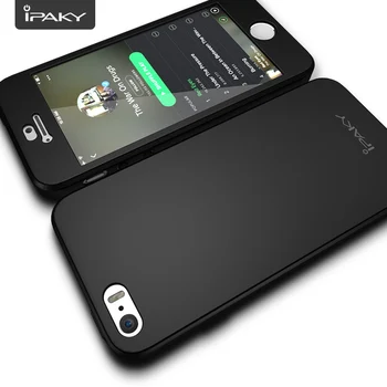 IPAKY Pentru iPhone 5 SE Caz 360 Protecție Completă Mat PC Greu Capacul din Spate Absorbție de Șoc Hibrid de Caz Pentru iPhone 5S/SE Coque