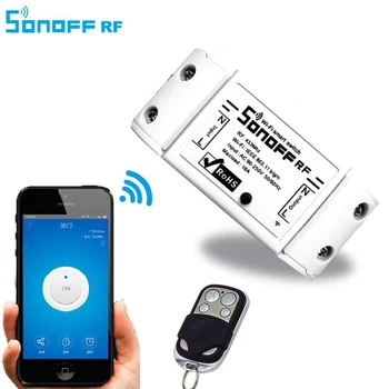 ITEAD Sonoff Wifi Inteligent Telecomanda Wireless 433mHz RF de Automatizare Timer ABS Universal Modulul prin aplicația Smart Home
