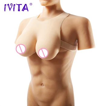 IVITA 1600 grame Realist San Silicon Forme Artificiale Sâni Falși Silicon Sani Sani uriasi travestit Pentru Travestiti Transexuali