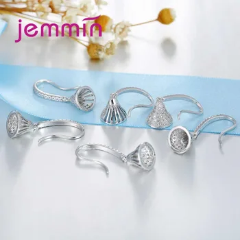 Jemmin Moda U Shape Design 925 Sterling Silver Cercei Constatările De Cristal Cercei Accesorii Bijuterii En-Gros De 10 Buc