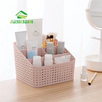 JiangChaoBo Imitație Ratan Țesute Cosmetice Cutie De Depozitare Dulap Finisare Cutii Desktop Plastic Multi-Produse De Îngrijire A Pielii Raft