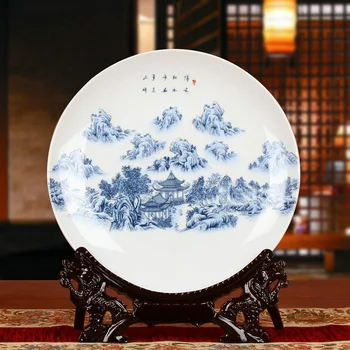 Jingdezhen ceramică și ceramică artizanat antic agățat placă de înaltă calitate ornamente decorative de tip boutique, Mobilier Acasă