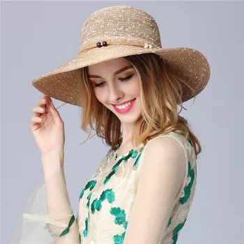 Jinjin.QC Moda pentru Femei Palarie de Soare pentru Femei Floare de Design Pliabil Pălărie de Vară Plaja Vintage Capac Solid Pălării de Paie Picătură de Transport maritim
