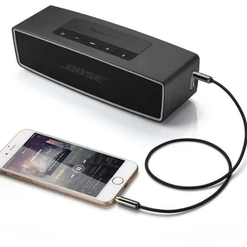 JSJ Aux de 3,5 mm tată-tată cablu jack audio stereo pentru auto cu mp3/mp4 căști telefon mobil negru