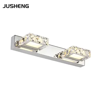 JUSHENG 6W Cristal Baie de Perete-corp de Iluminat 2-lumini 32CM Pătrat Interior LED Lumini de Perete AC110V /220V