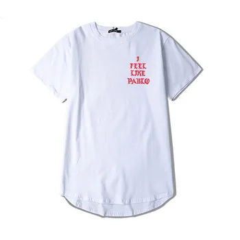 Kanye West Los Angeles, LA Viața Lui Pablo Sezon Tricou de Bumbac Alb de Vară pentru Bărbați mă Simt ca și cum Paul Kanye Hip Hop Bluze t-shirt