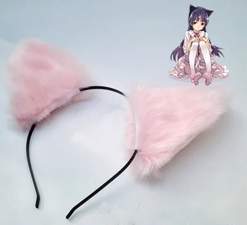 Kawai Fete Cosplay Anime InuYasha Sesshoumaru Drăguț Destul de Susținere Femei Urechi de moda Petrecere de Dans Pălării de Pisică Ureche Clip de Păr