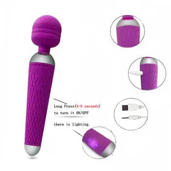 Khalesex Puternic oral clitoris Vibratoare pentru Femei incarcare USB-AV Baghetă Magică Vibrator de Masaj pentru Adulti Jucarii Sexuale pentru Femei Masturbator