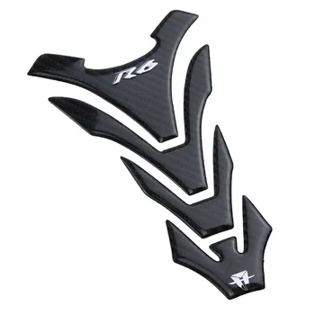 KODASKIN protecție Reală de Carbon Tank Pad 3D-Emblema pentru YAMAHA YZF R6