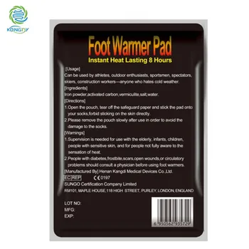 KONGDY Picior mai Cald Pad pentru Utilizarea de Iarna 10 Bucati(5 Perechi) de Îngrijire de Picioare Branț Adeziv Portabil Picior Cald Pad Auto-încălzire Hot Pack