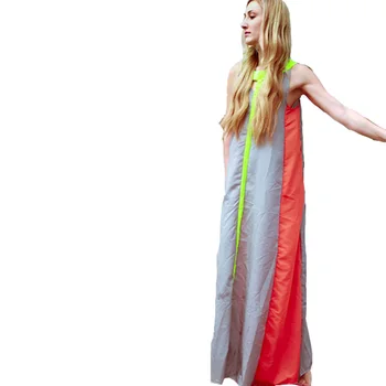 La Modă Scoop Gat Culoarea Bloc Gol Afară Fără Mâneci Maxi Rochie Pentru Femei Boem Mozaic Lungi Rochii Largi