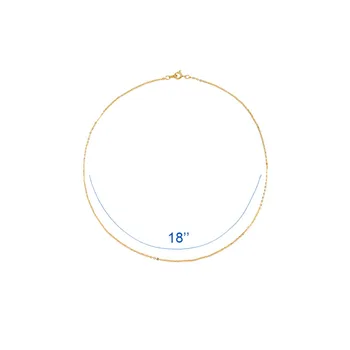 Lanț de alamă pentru Colier Face Constatările de Bijuterii de Aur de Culoare Lanț: 1,5 mm, 2mm lungime; despre 18
