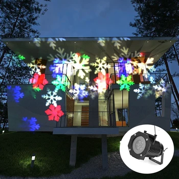 Laser Proiector pentru Lămpi cu LED-uri Lumina de Scena Inima Fulg de nea Petrecere de Craciun Peisaj de Lumină Grădină cu Gazon, cu Lampă de Iluminat în aer liber