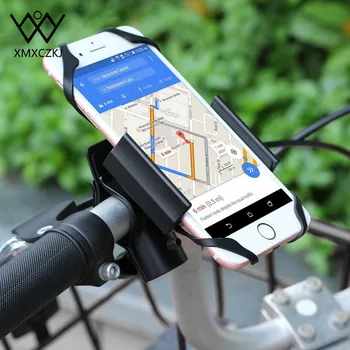Latime reglabila Universal pentru Biciclete Biciclete de Telefon Mobil Mount/Titular cu Rotație de 360 de Grade și Curea de Cauciuc