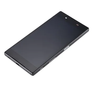 Lcd-uri Pentru Sony Xperia Z5 E6653 Alb Negru Color Cu Touch Digitizer Sticla cu Rama de Asamblare a Afișa Ecranul de Piese de schimb