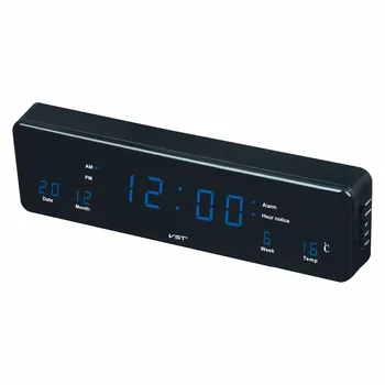 Led calendar ceas de perete cu UE plug Multi - funcția de led-uri digitale ceas cu alarmă Desktop Acasă temp ceas Agățat Ceas stralucitoare