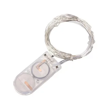 LED Înstelat Șir de Lumini De 10 Micro Lacrimă Led-uri pe Fir de Argint,2 buc CR2032 Baterii Incluse pentru DIY tort de Nunta