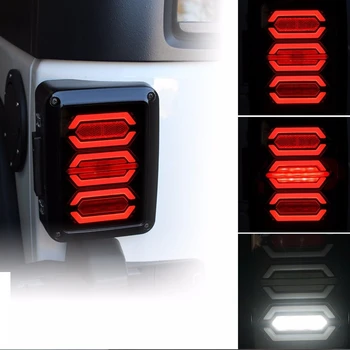 Lentile de fum spate cu LED-uri Lumina de Frână de Asamblare pentru Jeep Wrangler JK 2007 - 2017 DRL Semnalizare lumini de mers înapoi Back-up Lampă de Parcare