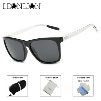 LeonLion 2017 Moda Pătrat în aer liber Polarizat ochelari de Soare Vintage Ochelari de Soare UV400 pentru Conducere Pescuit Oculos De Sol