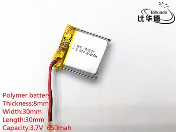 Litru de energie baterie 3.7 V 650mah 803030 Litiu-Polimer LiPo Baterie Reîncărcabilă Pentru Mp3 Mp4 Mp5 DIY