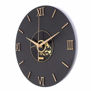 Living clasic ceas de perete Antic stil disc de vinil ceas 12 inch ceas agățat ac/display digital ceas