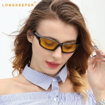 LongKeeper Polarizat Ochelari De Soare De Noapte Viziune De Brand Designer De Moda Pentru Conducere De Noapte Îmbunătățită Lumina De La Ploios, Noros, Ceață Zi