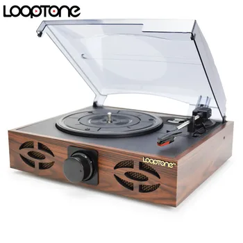LoopTone 33/45/78 RPM Epocă placă Turnantă Jucători Pentru Vinil LP Înregistrare Phono Player 2 Difuzoare Built-in Line-out AC110~130&220~240V